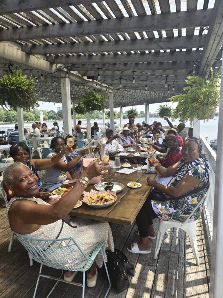 seniors having brunch